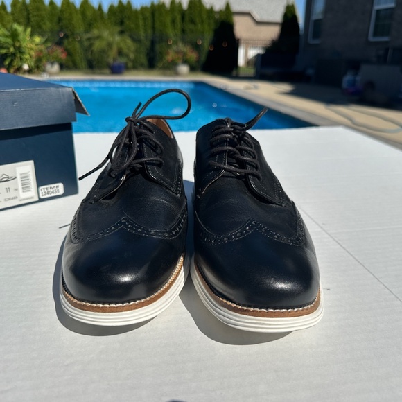 Cole Haan Black Wingtip Oxford Men’s 11 Barely Worn Shoes - Picture 4 of 10